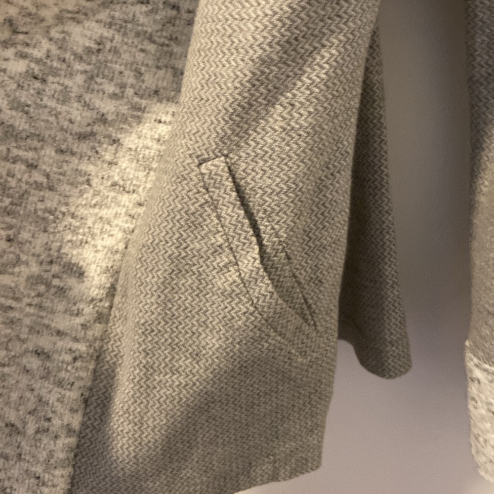 Anthropologie Faux fur trim cotton blazer with chevron print - Picture 5 of 6